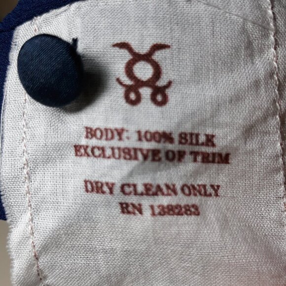 Figue Silk Floral Shift Dress S Lightweight Office Date Night Dark Romantic - Picture 10 of 10